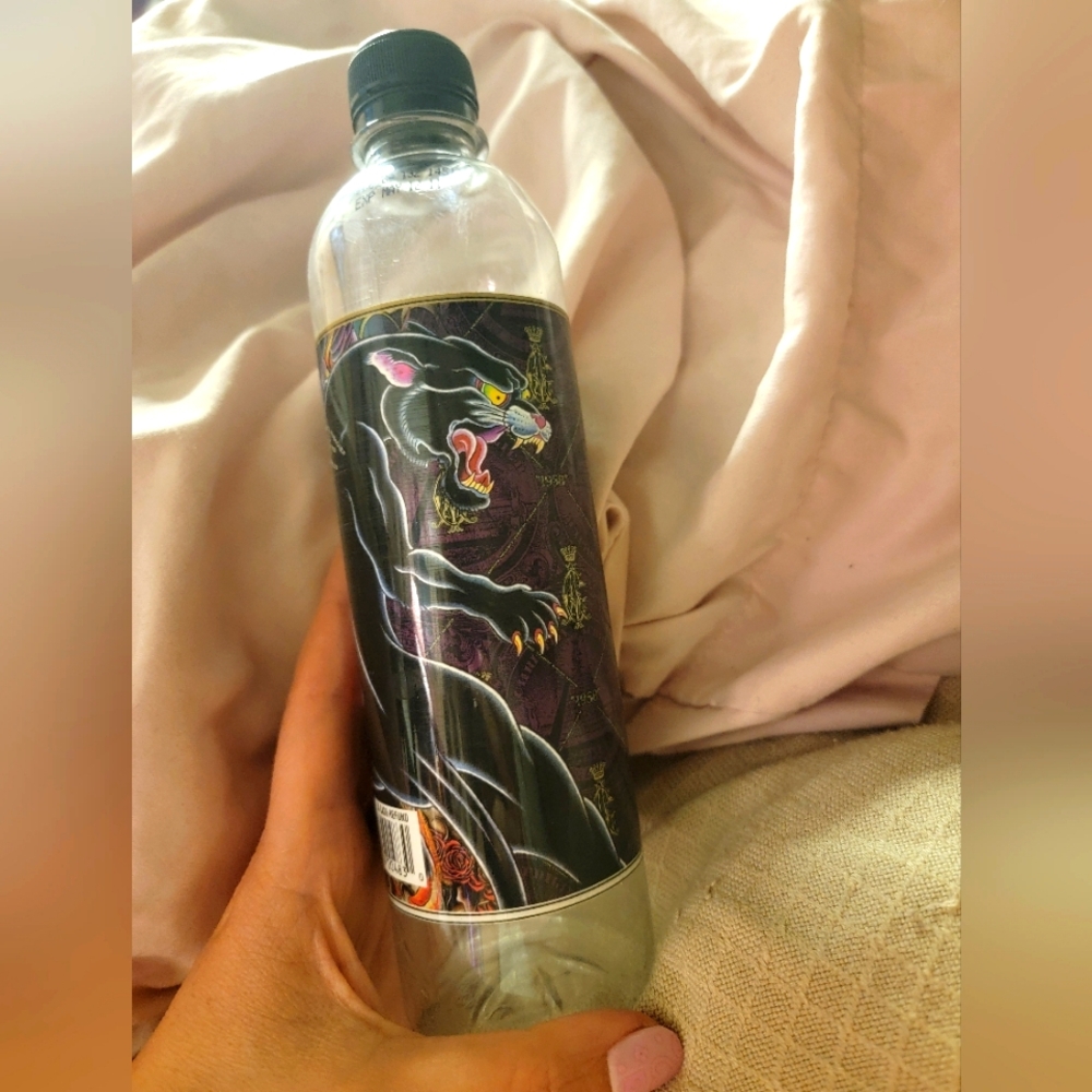 Vintage Y2k Empty Christian Audigier Natural Spring Water Bottle